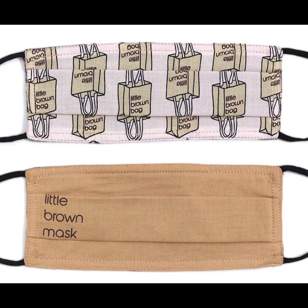 Bloomingdales little brown face mask. Set of 2 new